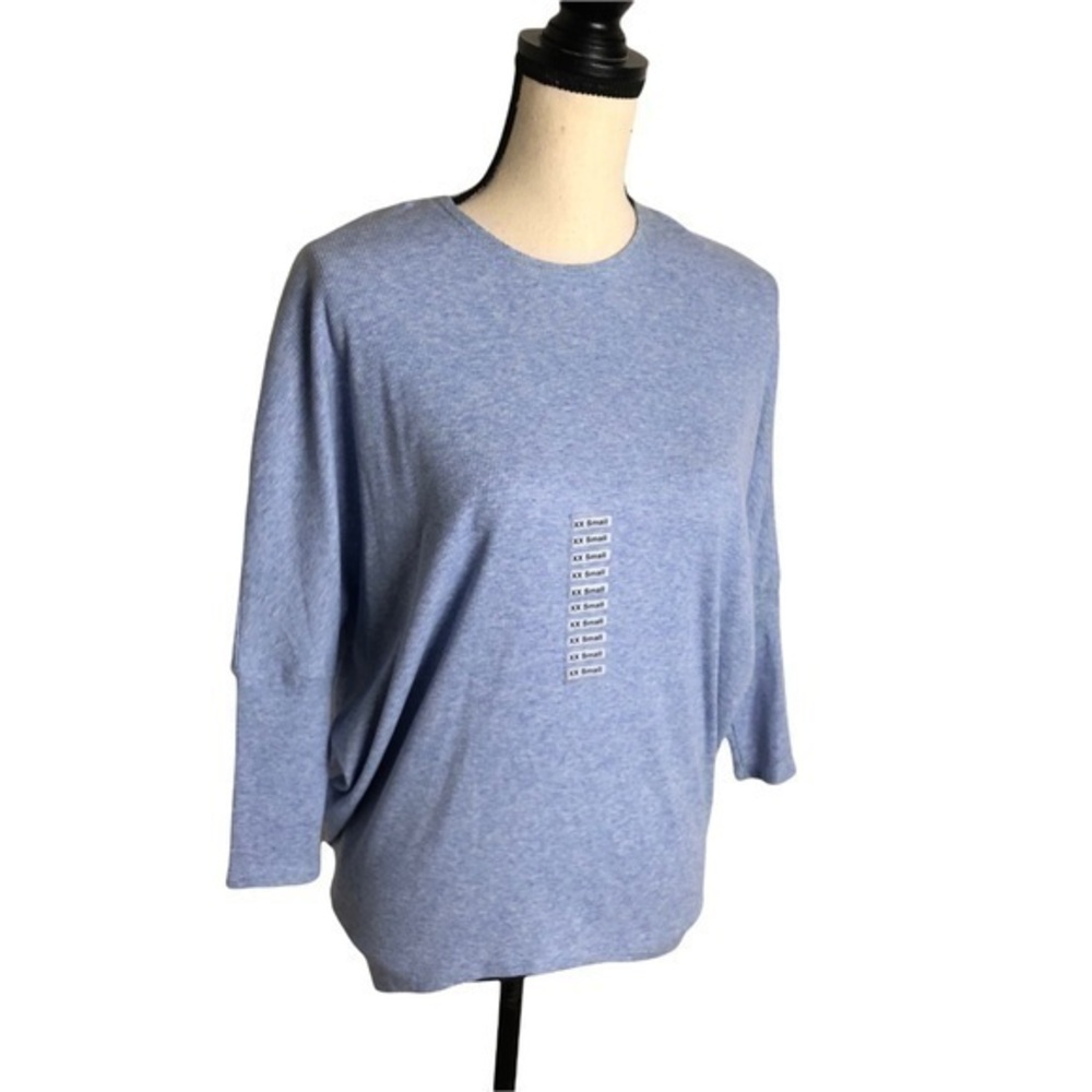OOPS Women’s Blue Dolman Stripe Oversized Top Size XXS